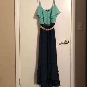Blue and turquoise dress